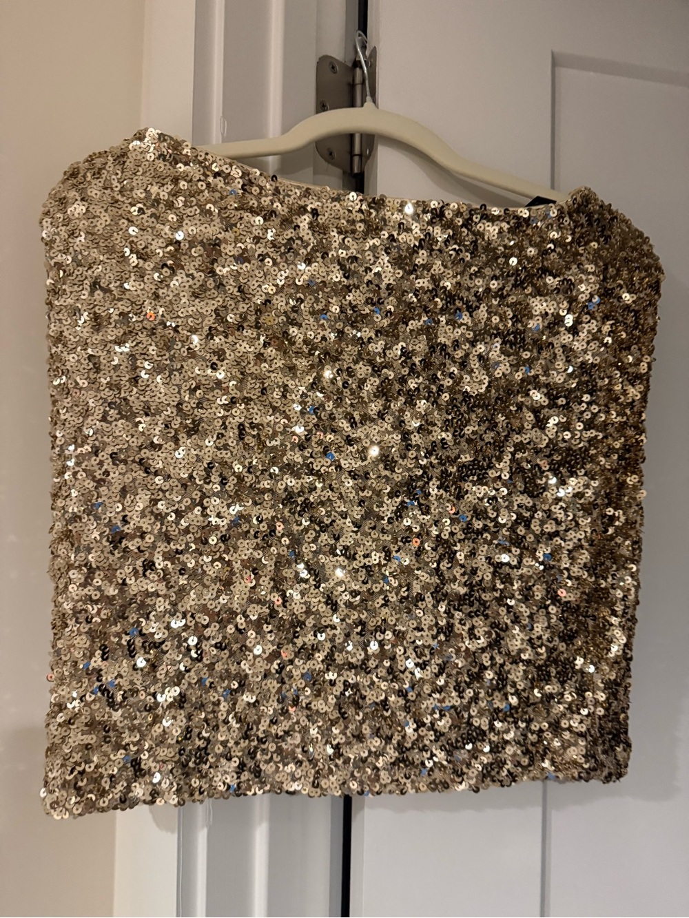 Aqua Gold Sequin Mini Skirt